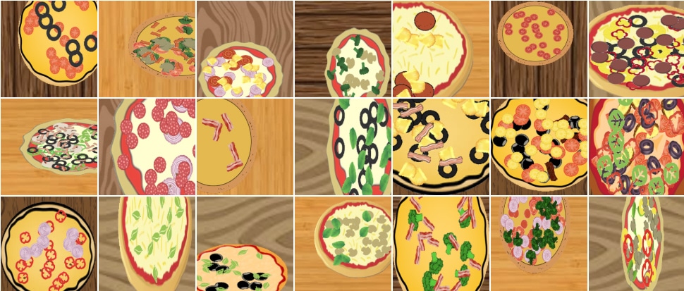 Set pizze sintetiche