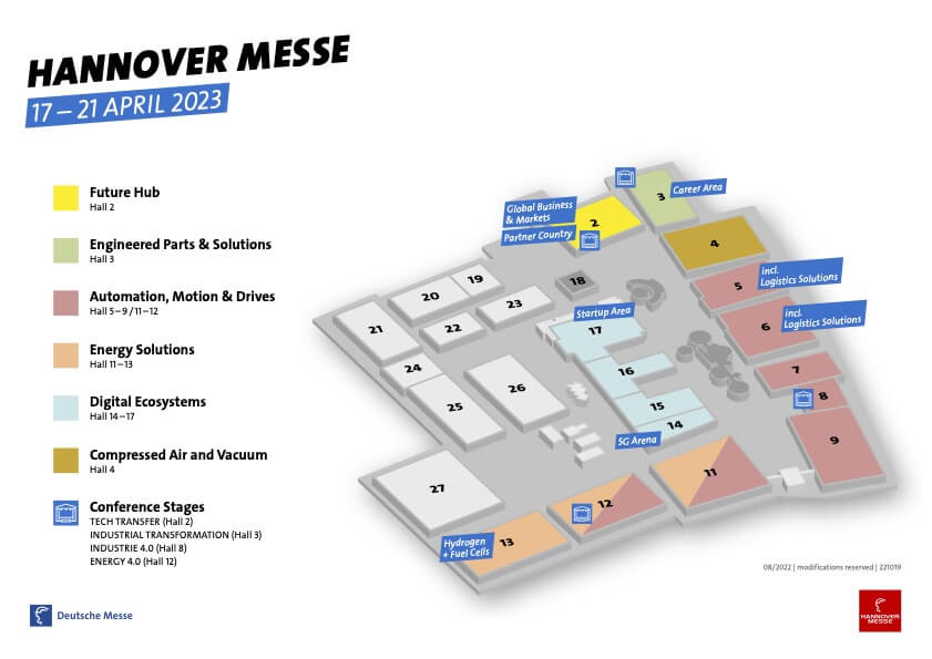 I padiglioni della Hannover Messe 2023
