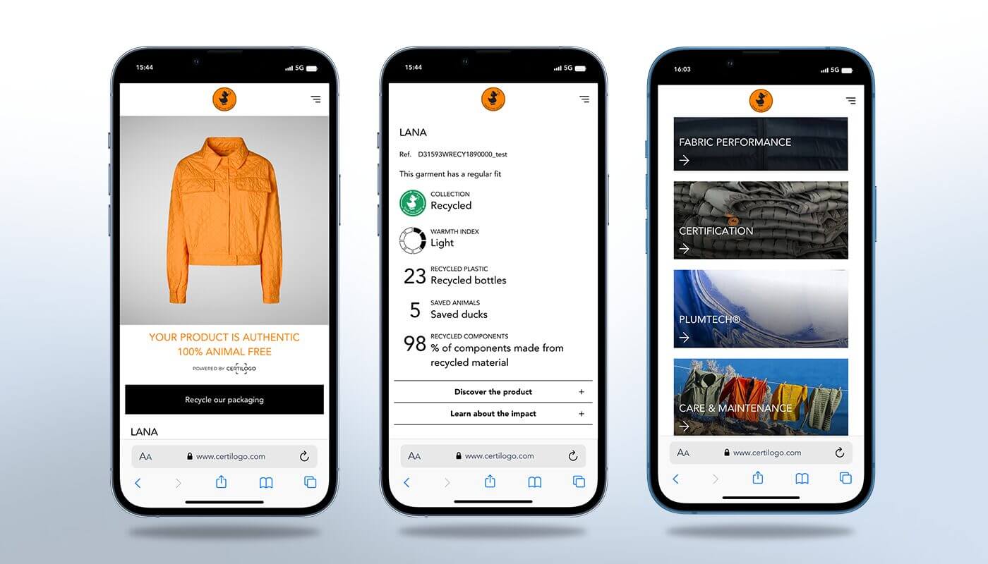 Save The Duck con Certilogo per il Digital Product Passport nel mondo della moda